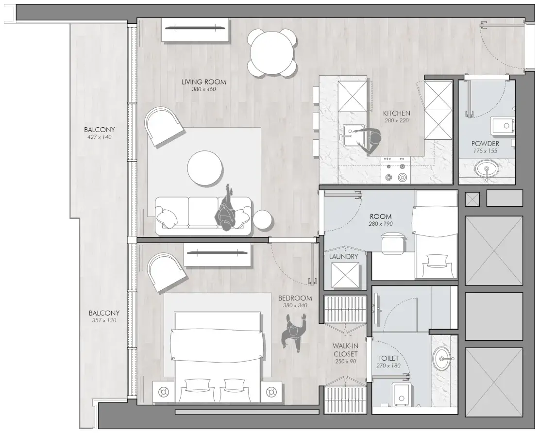 1.5 bedrooms apartments - Avant Garde Residences 2