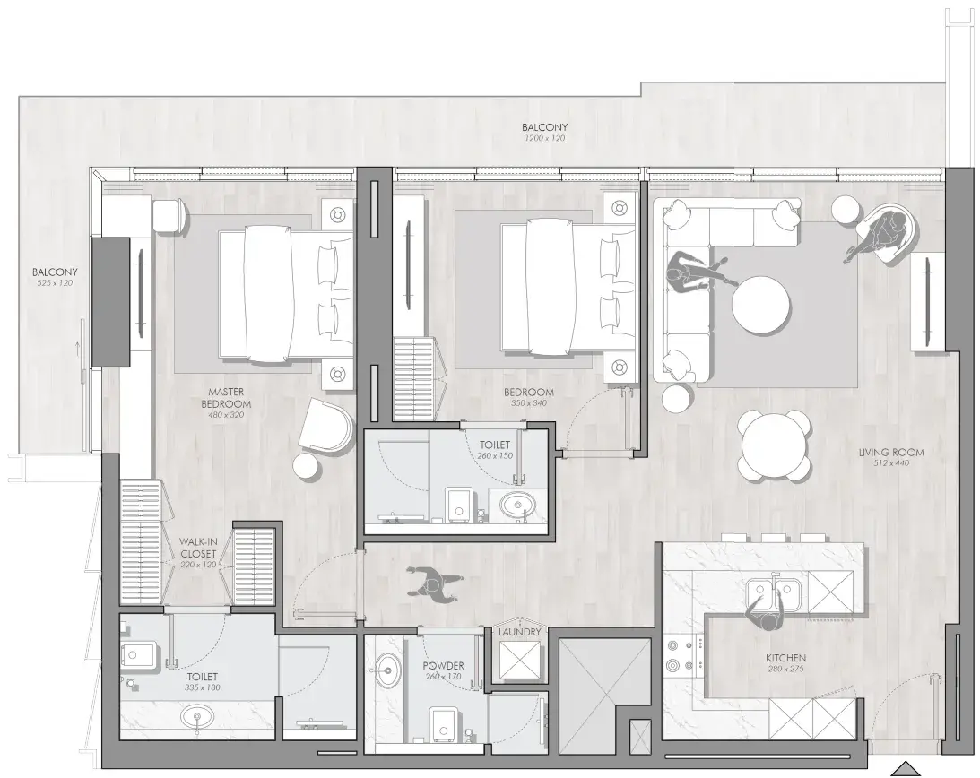 2 Bedrooms apartments - Avant Garde Residences 2