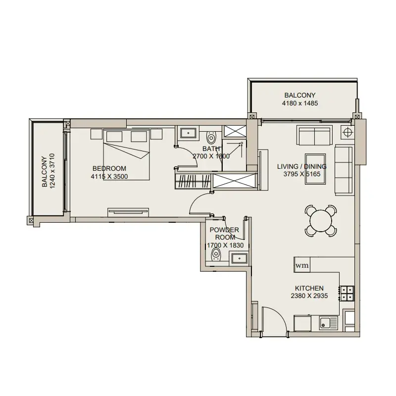 1 Bedroom apartments - Nirvana Residences 1