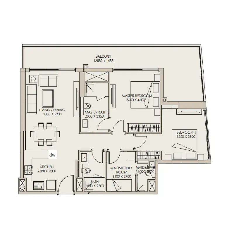2.5 bedrooms apartments - Nirvana Residences 1
