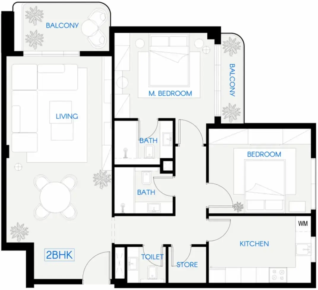 2 Bedrooms apartments - Celestara Residences