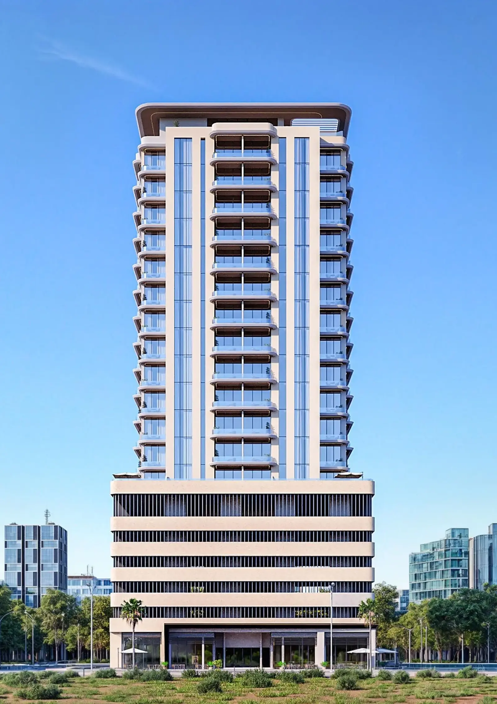 Celestara Residences in JVC (Jumeirah Village Circle) by Al Dhana Real Estate Development - Exterior Image 2