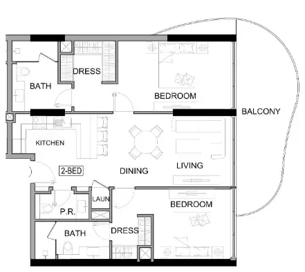 2 Bedrooms apartments - Damac Lagoons Views Phase 3
