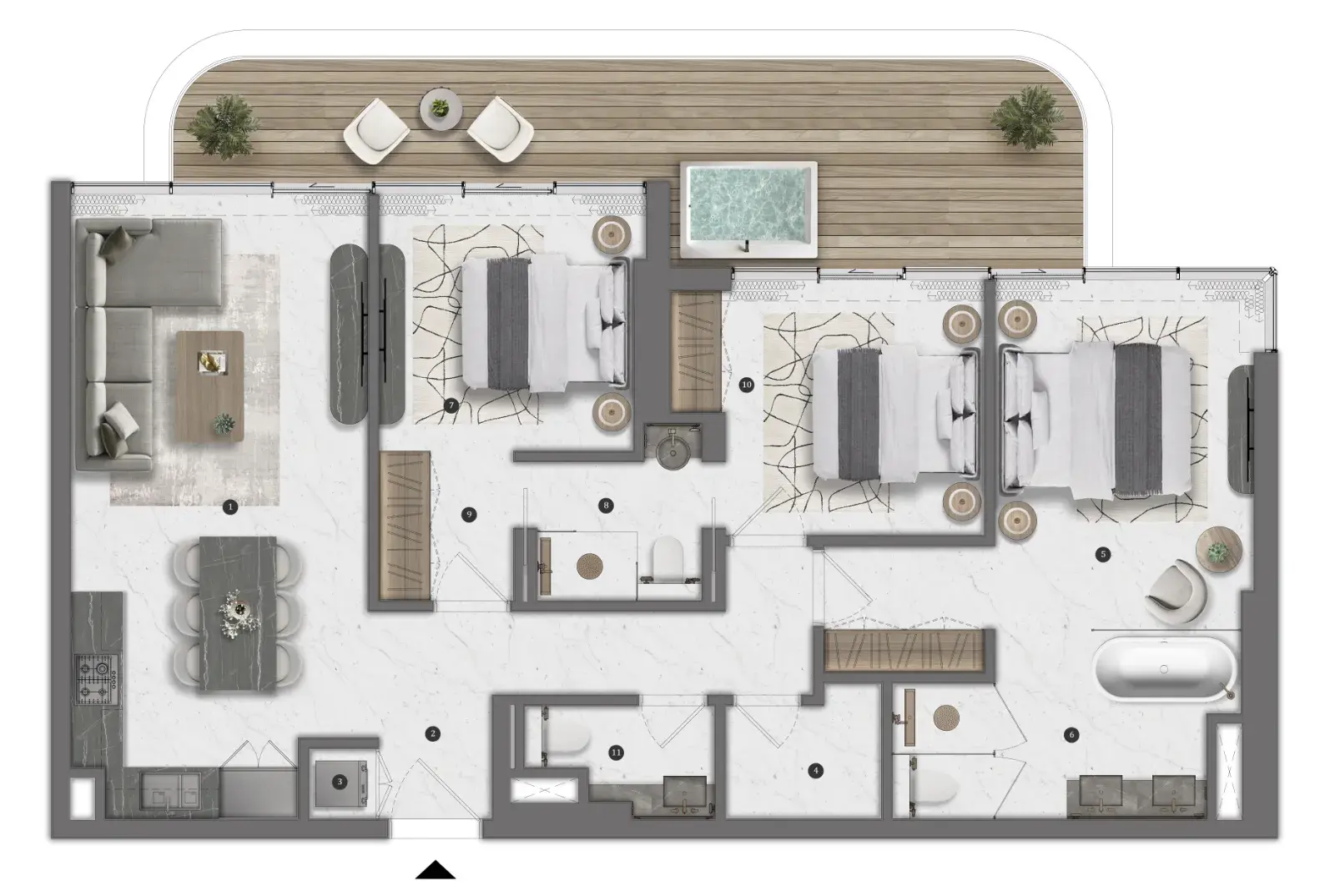 3 Bedrooms apartments - Bond Living