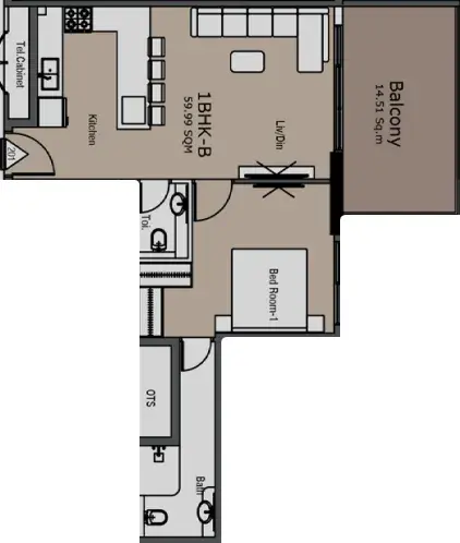 1 Bedroom apartments - Golden Woods Albab Views