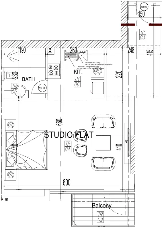 Studio apartments - Paradise View II floor plan