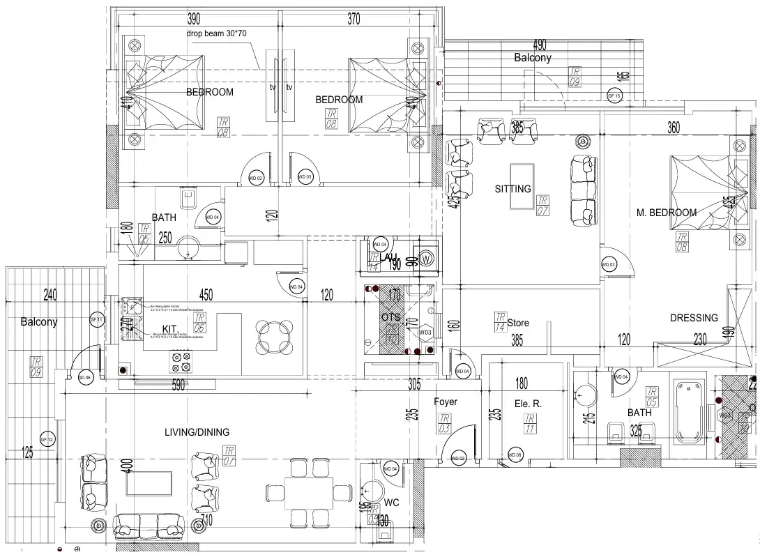 3 Bedrooms apartments - Paradise View II