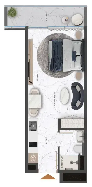 Studio apartments - Wadi Hills floor plan