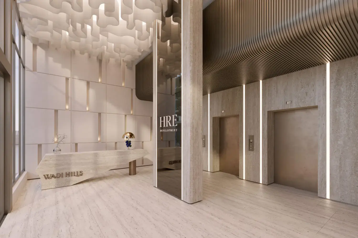 Wadi Hills in Dubai Land Residence by HRE Development - Lobby Image 2