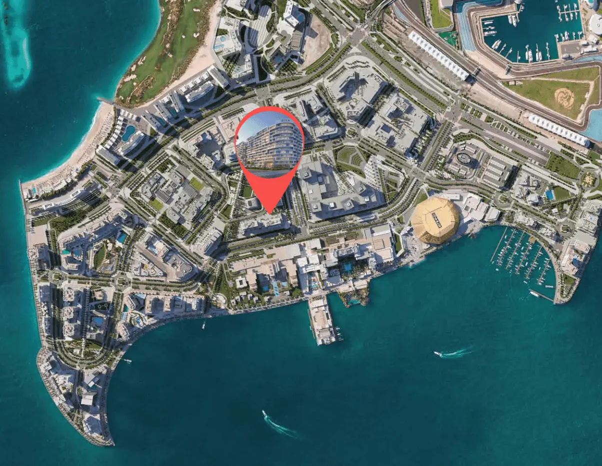 DIVA at the Bay master plan featuring Tower A and Tower B in Yas Bay, Yas Island, Abu Dhabi