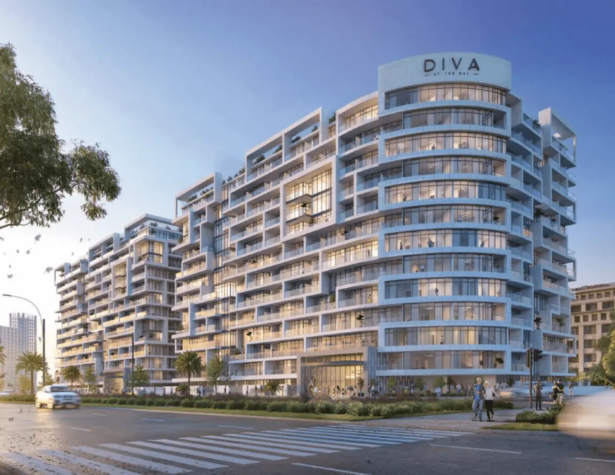DIVA at the Bay master plan featuring Tower A and Tower B in Yas Bay, Yas Island, Abu Dhabi