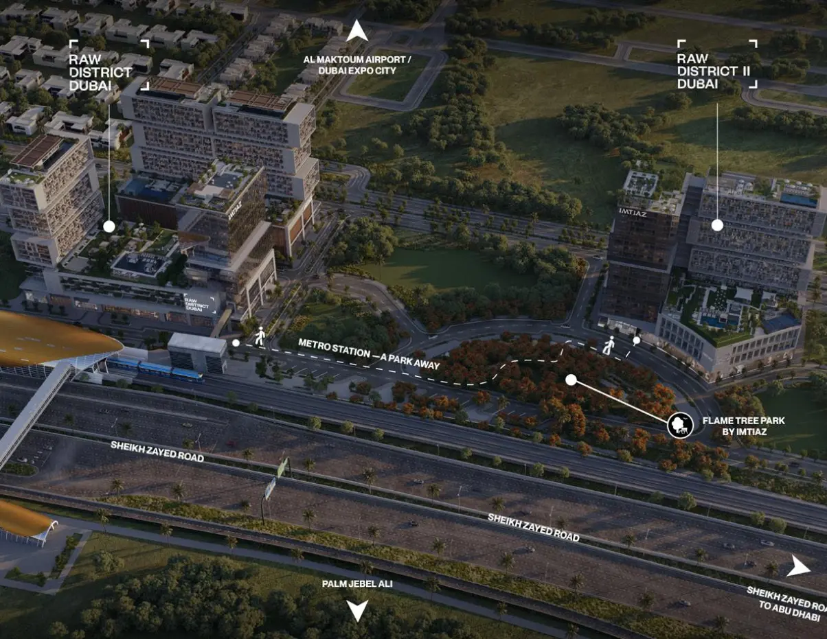 Raw District Phase 2 master plan in Jebel Ali Freezone Extension Dubai by Imtiaz Development