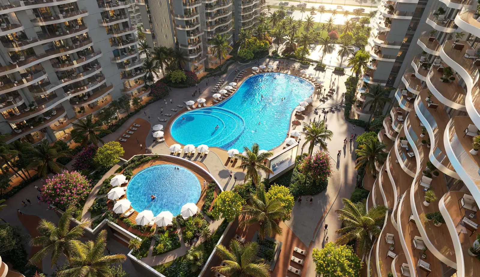 Piazza Roma by DAMAC in Lagoons Dubai exterior architecture showcasing premium office spaces and modern development