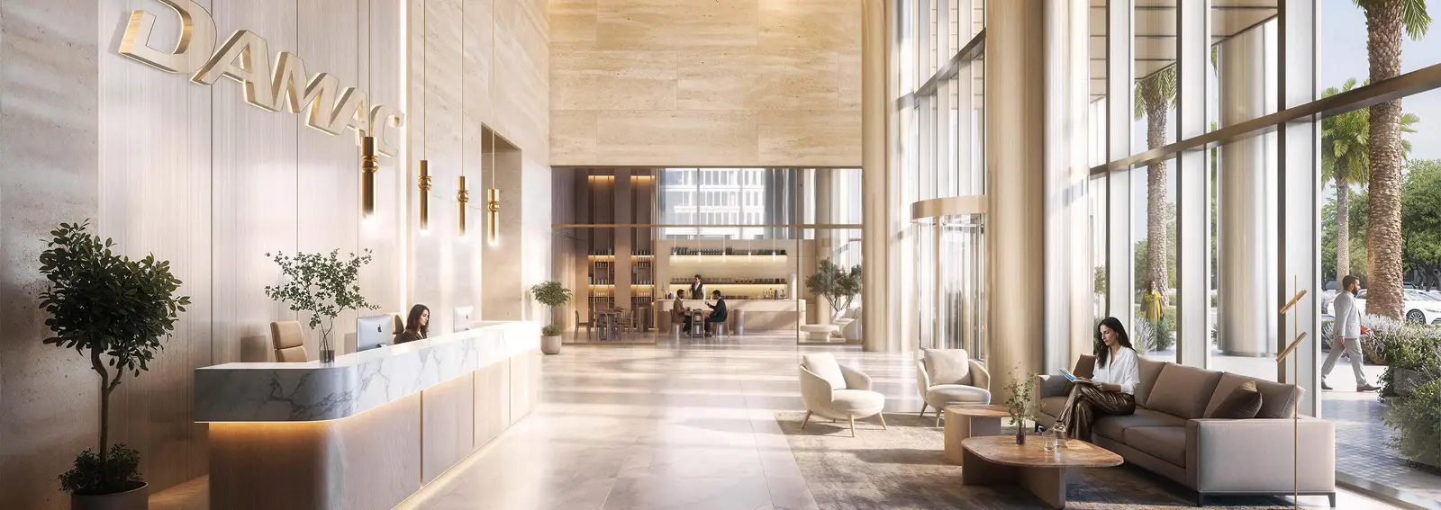 Piazza Roma DAMAC Lagoons Dubai interior showcasing sophisticated office spaces and contemporary commercial property design