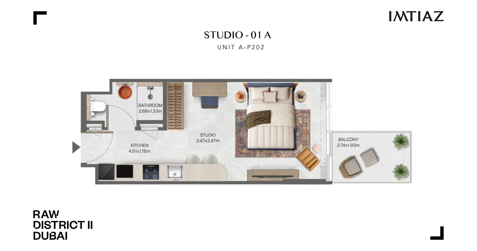 Studio Apartment floor plan