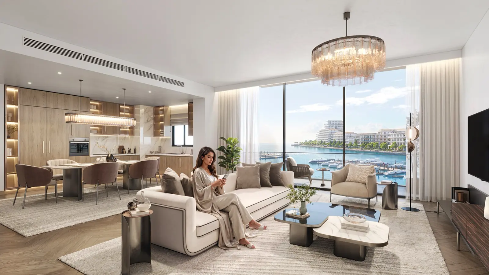 Contemporary coastal apartment building facade of Ramhan Marina Residences facing open waters and natural island beaches..jpg