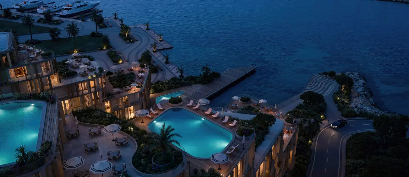 The Wadi aerial view at night