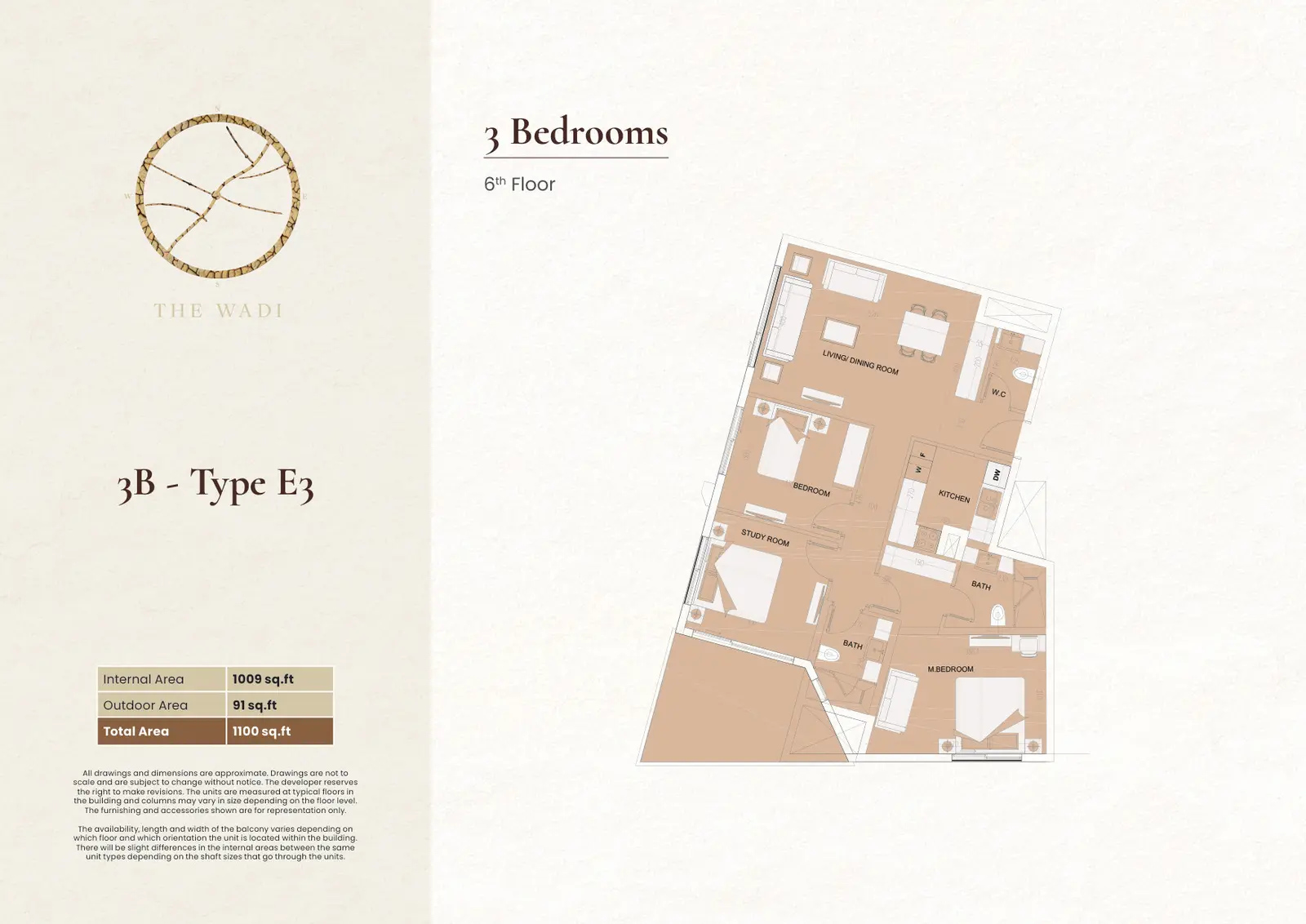 3 BR Apartment