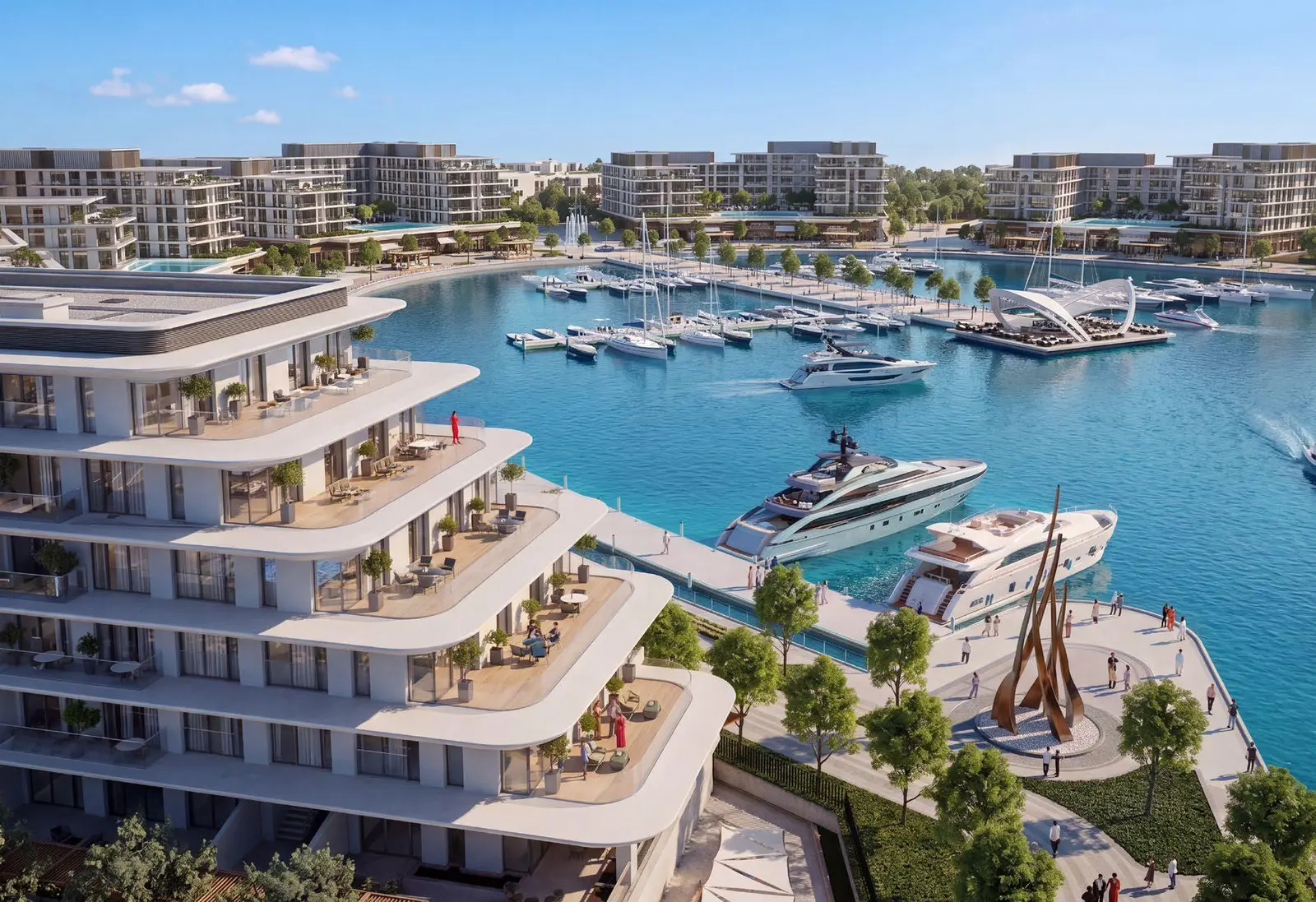 The Bristol Ramhan Island building entrance with sophisticated exterior design and landscaped pedestrian surroundings.