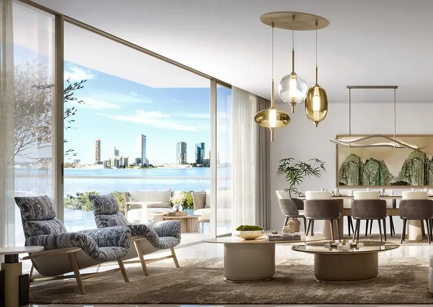Contemporary living room at Radisson Residences Phase 2 Tower 3 Al Reem Island Abu Dhabi