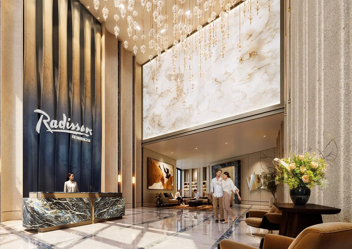 Modern lounge interior at Radisson Residences Phase 2 Tower 3 Al Reem Island Abu Dhabi