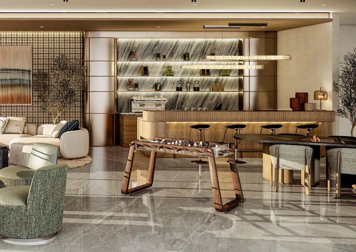Contemporary indoor leisure space at Radisson Residences Phase 2 Tower 3 Al Reem Island