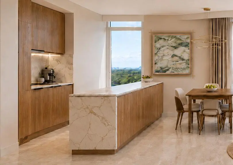 Modern fitted kitchen at Radisson Residences Phase 2 Tower 3 Al Reem Island Abu Dhabi