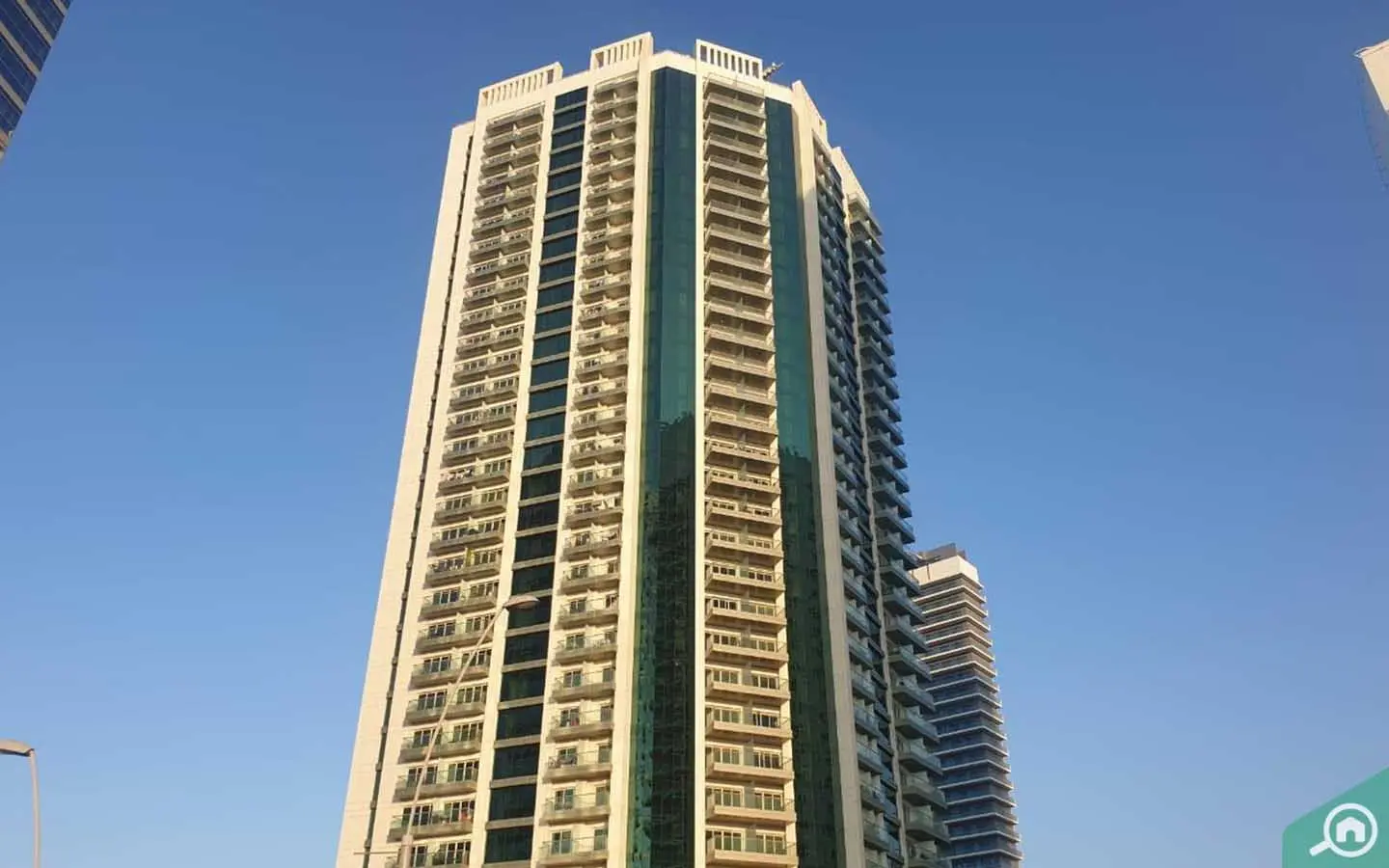 Balcony exteriors along the facade of Sea Side Tower on Al Reem Island Abu Dhabi