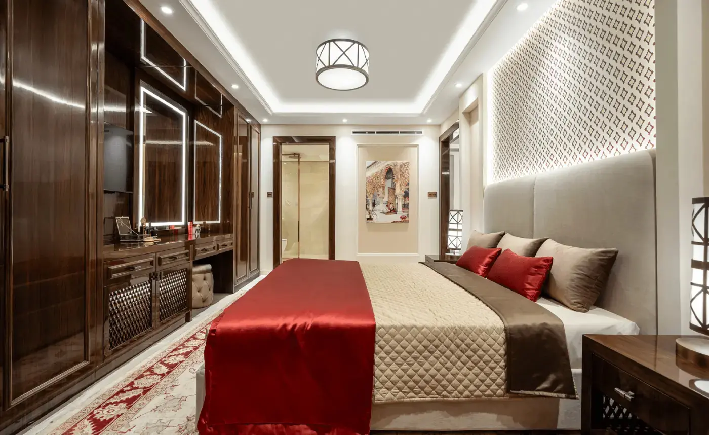 Elegant bathroom with high-end fixtures at Bab Al Qasr Residence 25 Yas Bay.