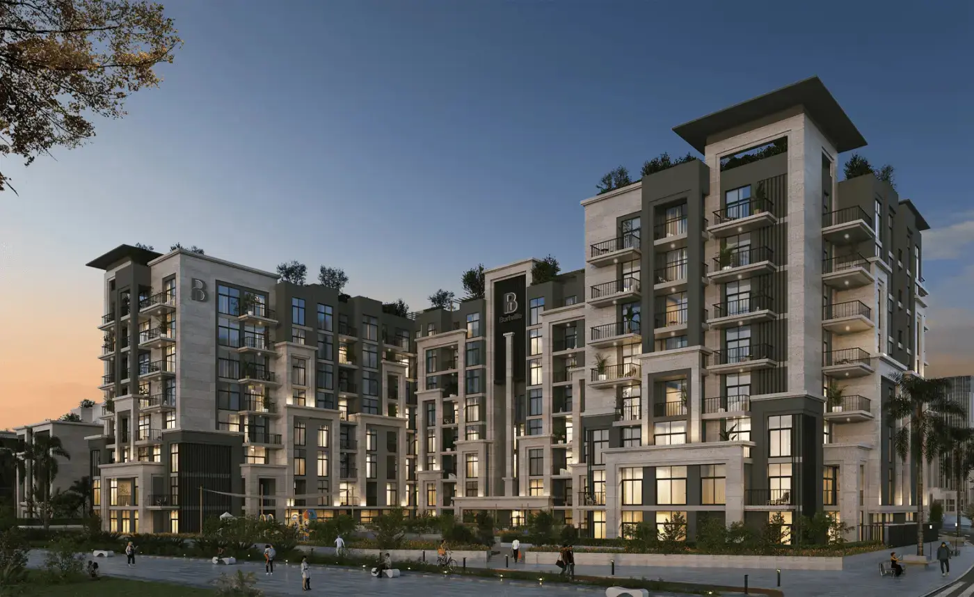 Exterior facade of Ville 12 rising in Masdar City Abu Dhabi Burtville Developments