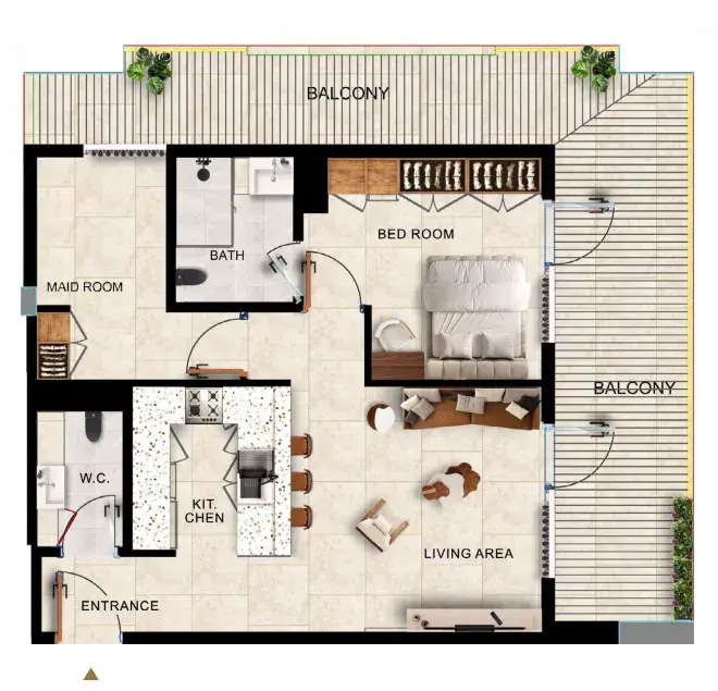 1.5 bedrooms apartments - Kingdom Gate