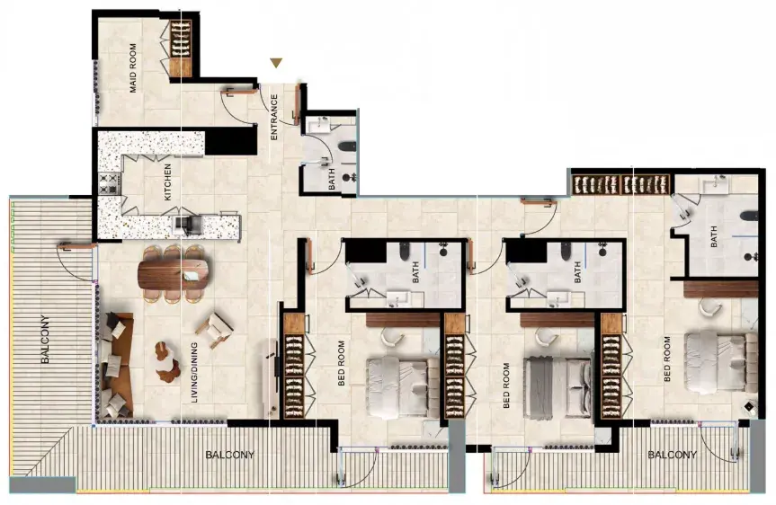 3.5 bedrooms apartments - Kingdom Gate