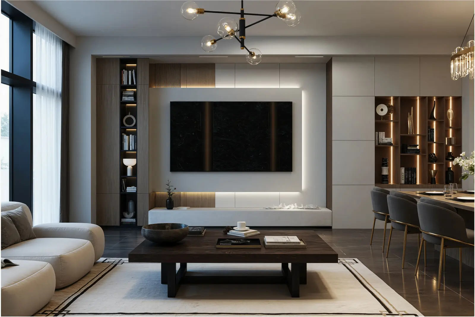 Modern kitchen equipped with premium cabinetry countertops and contemporary fittings at BAIA luxury residences Al Raha Beach Abu Dhabi