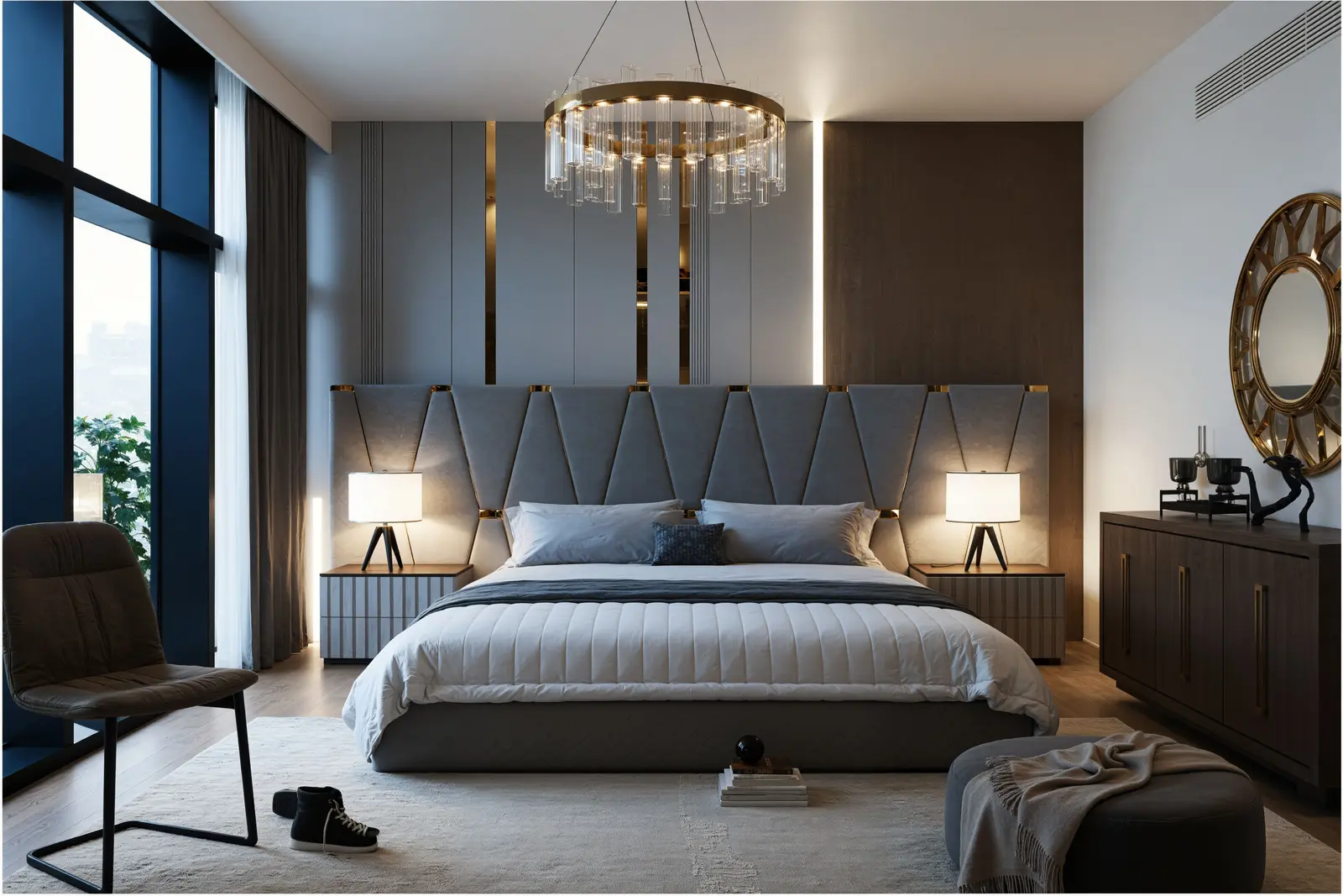 Master en-suite bedroom featuring natural lighting and private outdoor terrace access at BAIA townhouses Al Raha Abu Dhabi