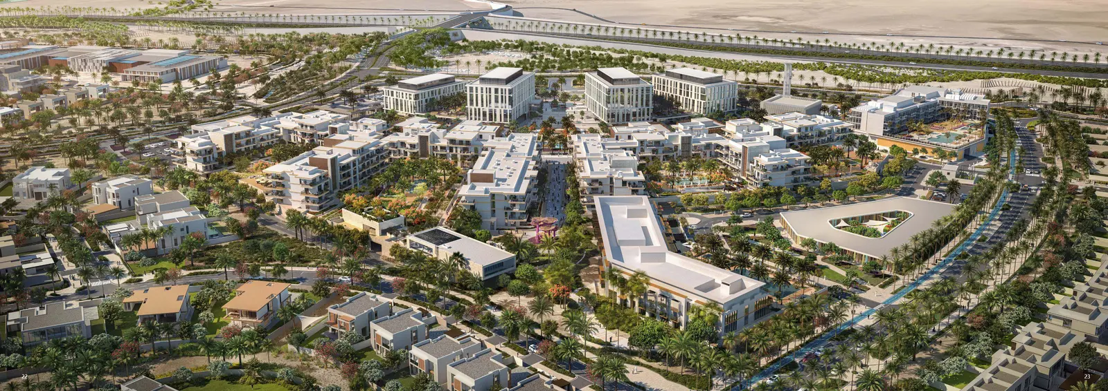 Souk Al Jubail Jubail Island Abu Dhabi exterior view, contemporary architecture, landscaped surroundings and community spaces