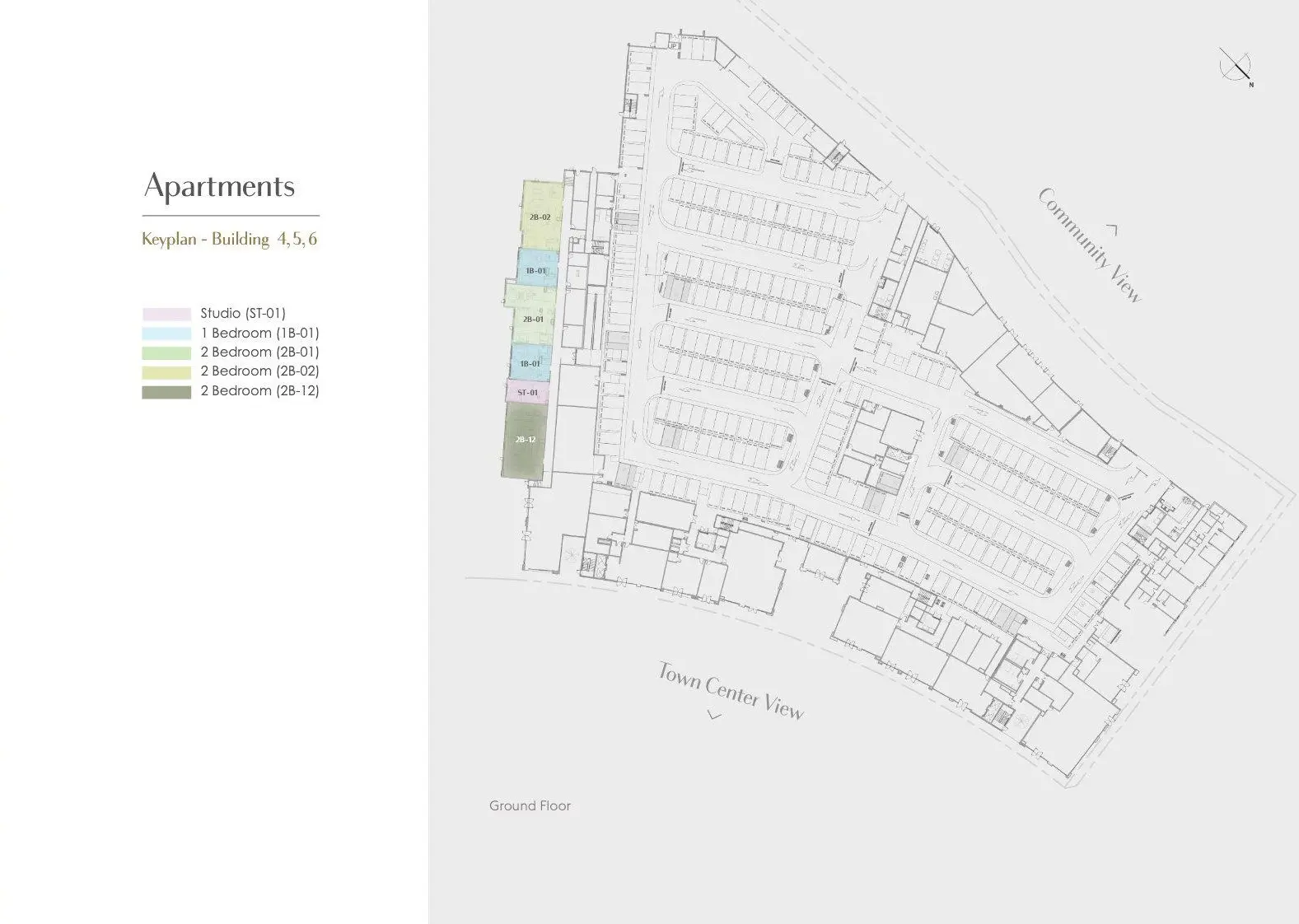 Ground floor plate layout of luxury apartments at Jubail Terraces project on Jubail Island Abu Dhabi