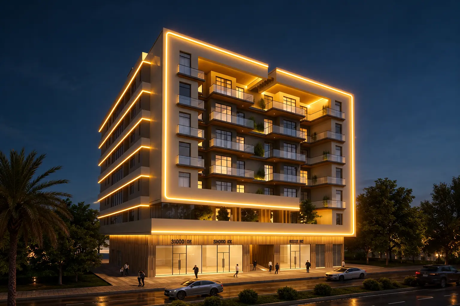 Symmetrical Modern Apartment Façade.png