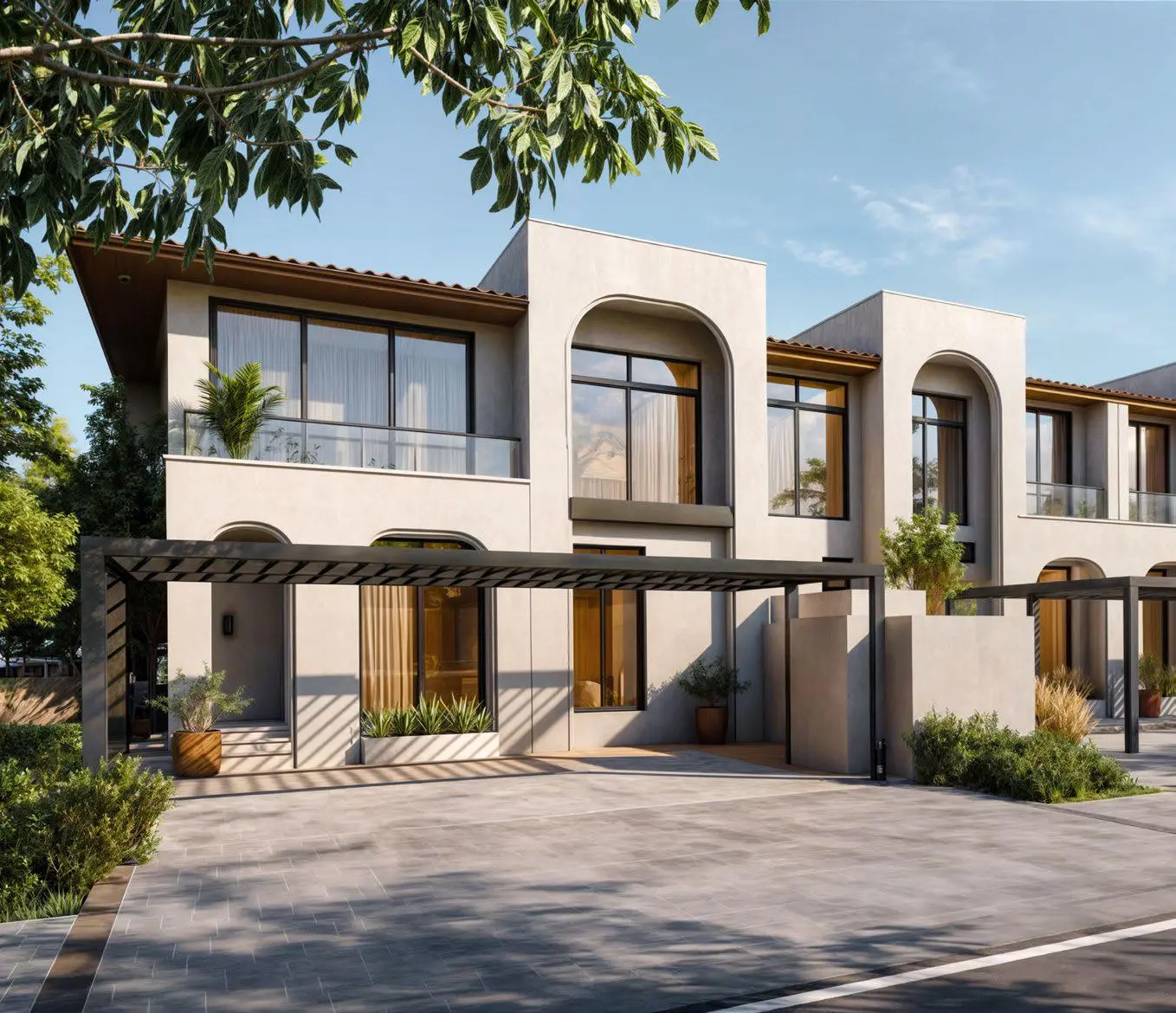 Parking & driveway in Nawayef Village villa – secure & convenient access
