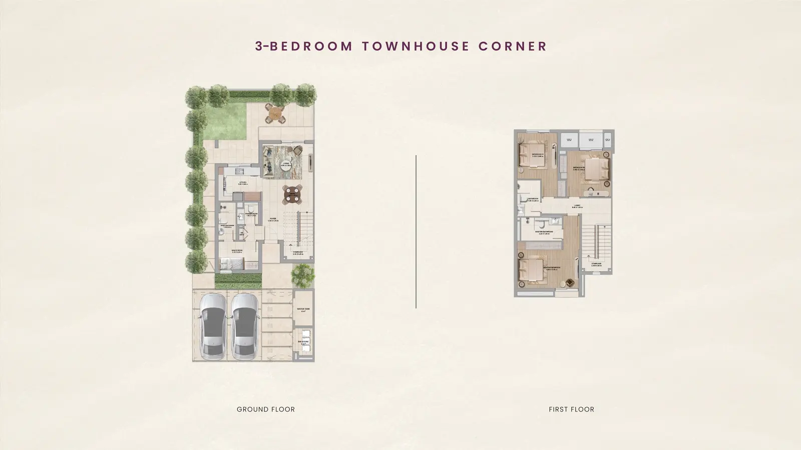 3 Bedroom Townhouse Corner