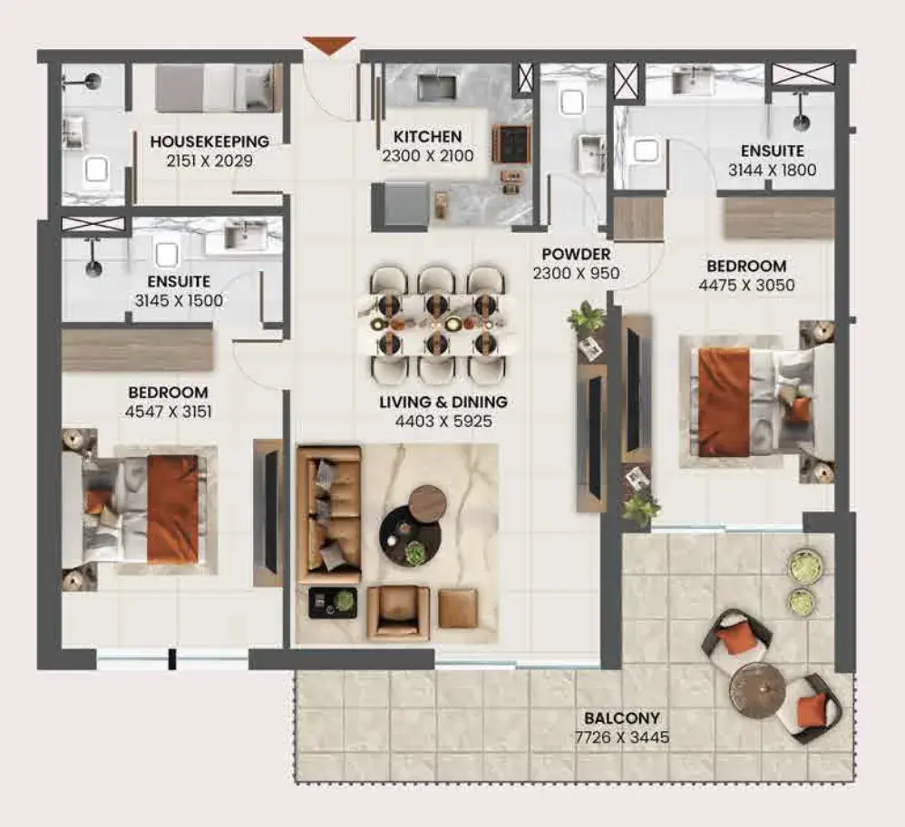 2.5 bedrooms apartments - Sunvale