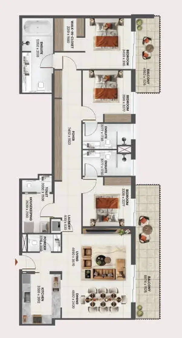 3.5 bedrooms apartments - Sunvale