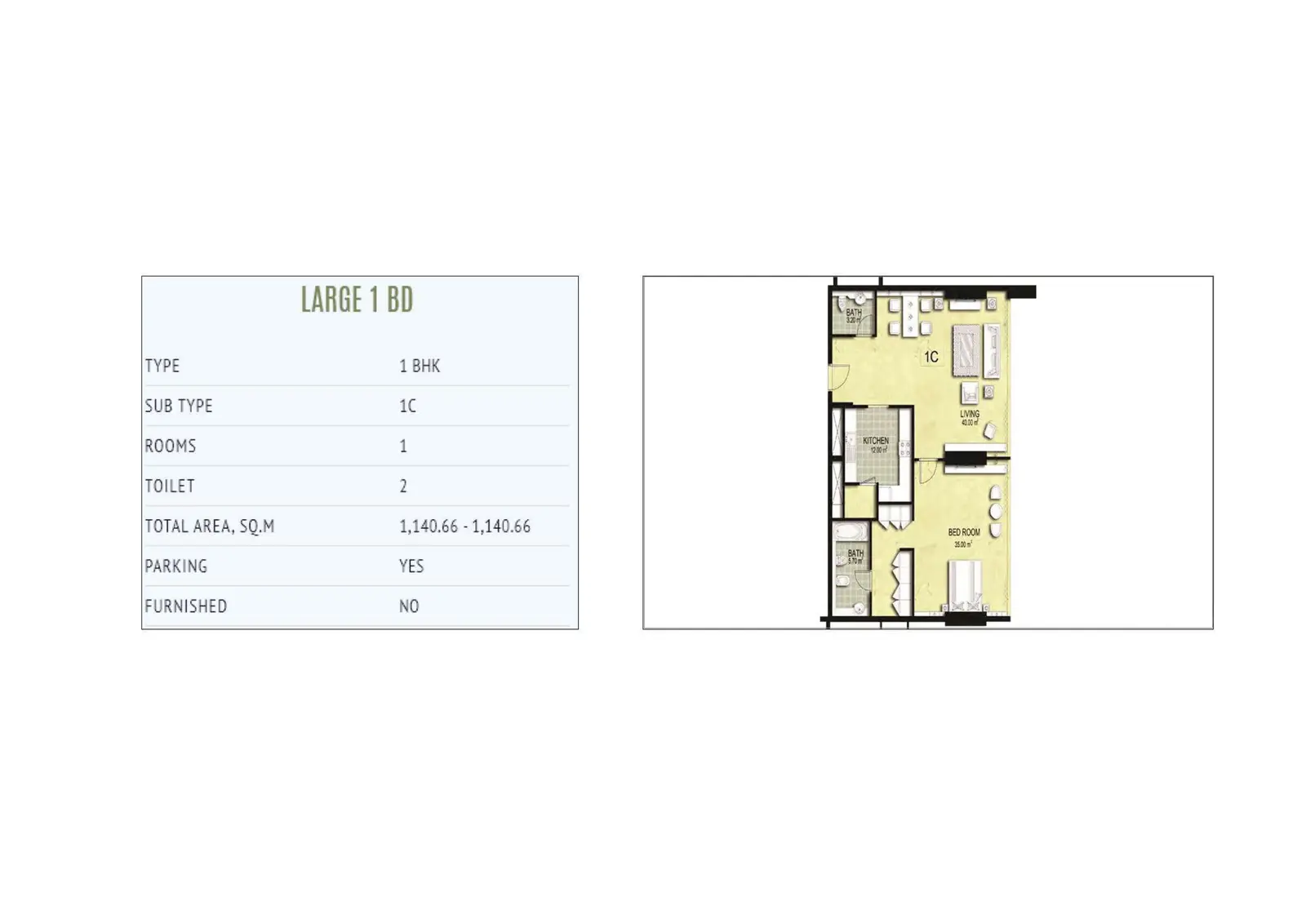 Large 1 BD