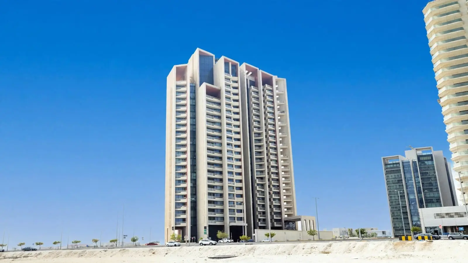 Baheen Tower Al Reem Island Abu Dhabi exterior view showcasing modern architecture, waterfront location, and premium residential tower design.