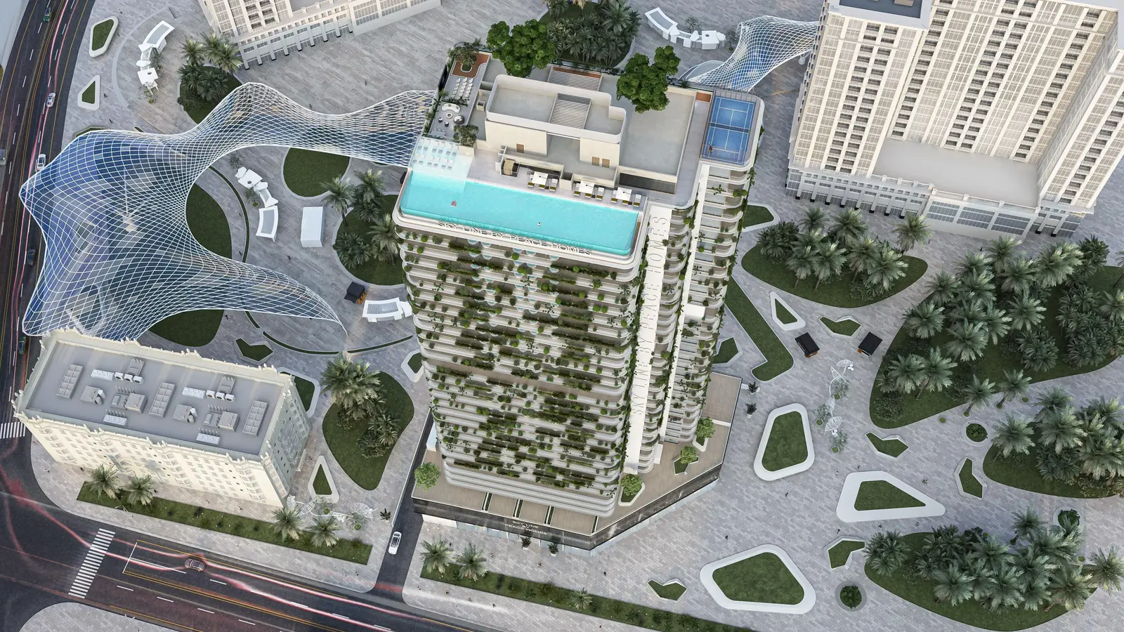 Sky Line by Peace Homes in Dubai Land Residence by Peace Homes Development - Exterior Image 5