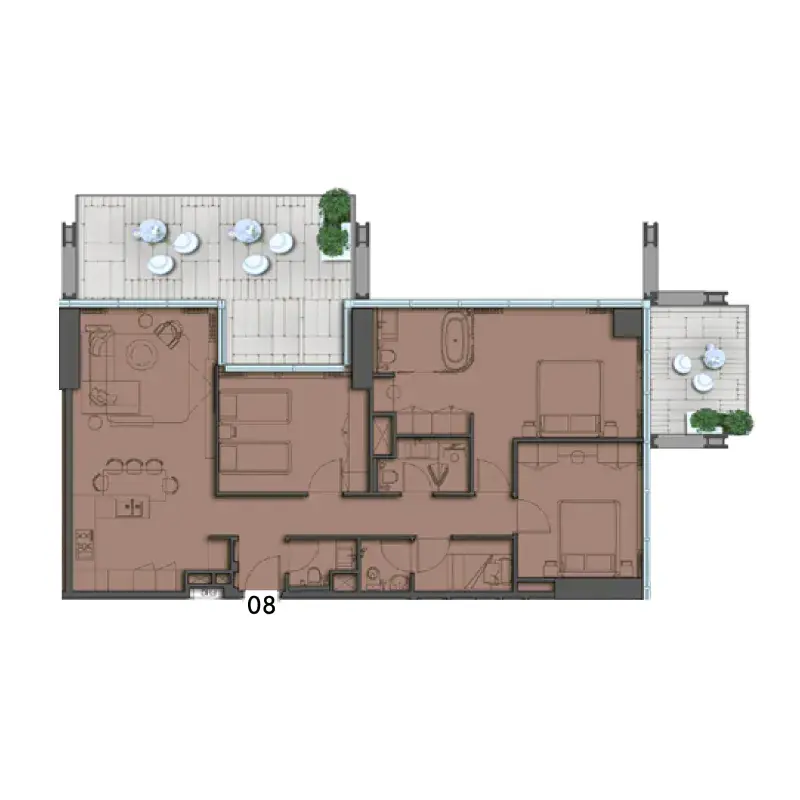 3 Bedrooms apartments - The Symphony by Imtiaz