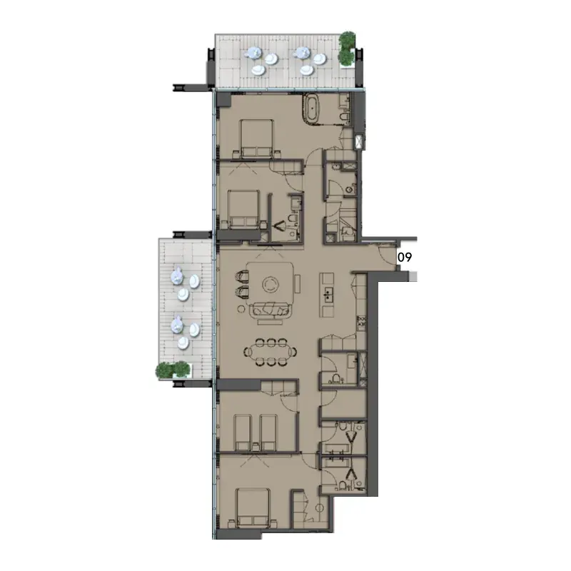 4 Bedrooms apartments - The Symphony by Imtiaz