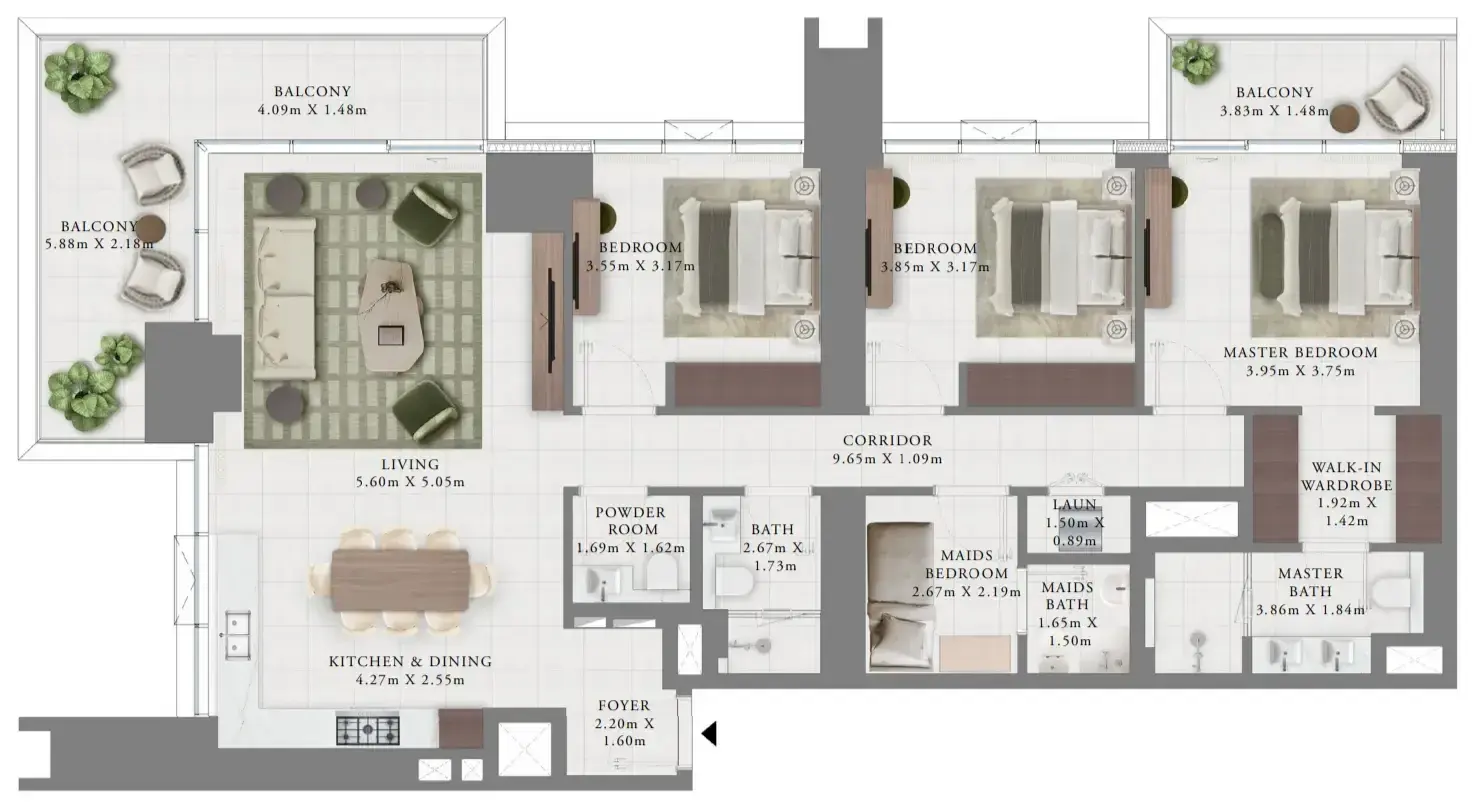 3 Bedrooms apartments - Creek Bay