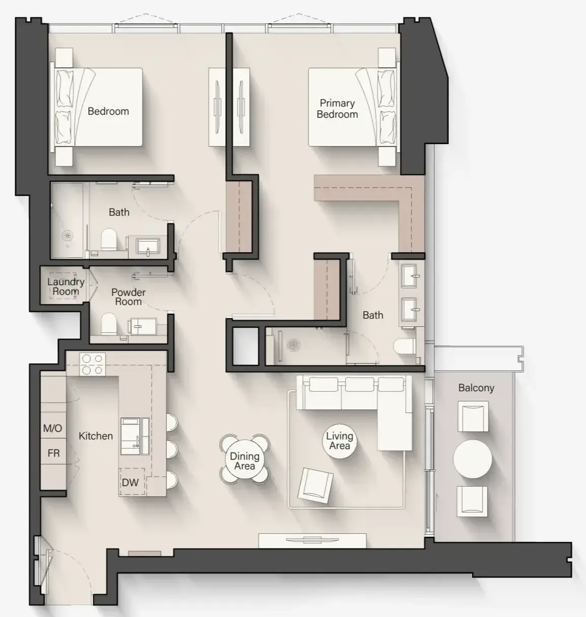2 Bedrooms apartments - Eltiera Views