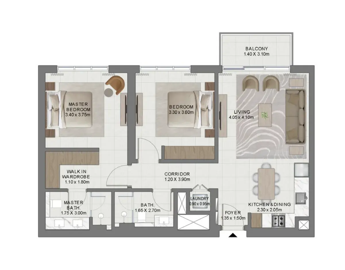 2 Bedrooms apartments - Golf Hills