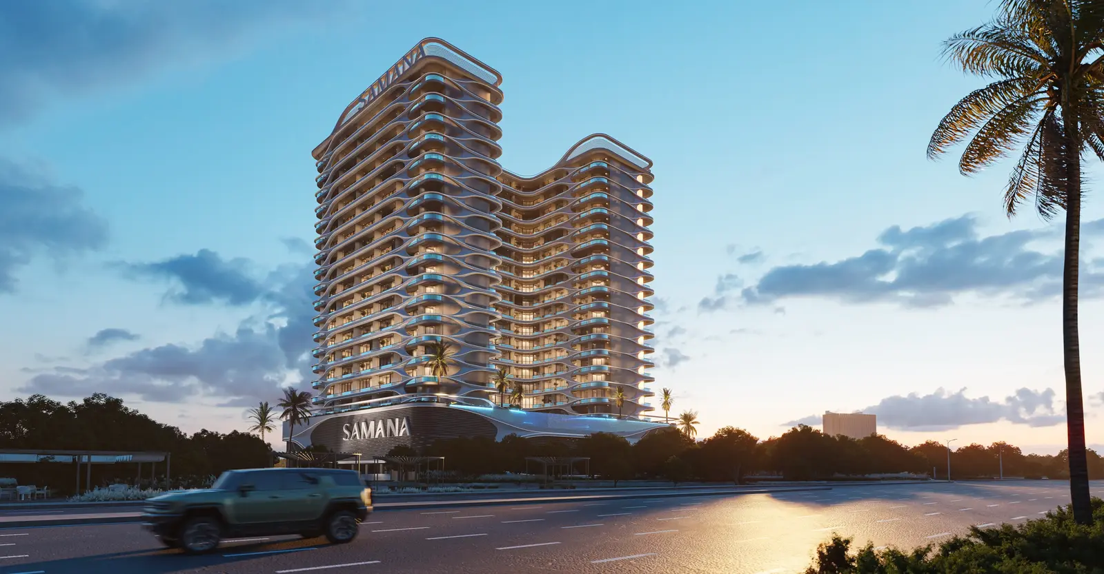 Samana Boulevard Heights in Dubai Land Residence by Samana - Exterior Image 1